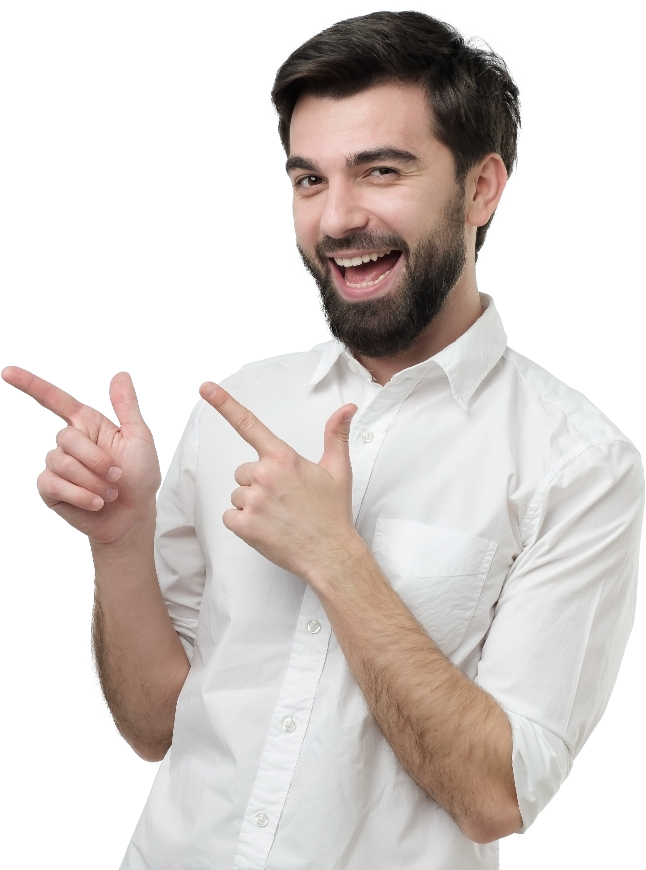 Homem apontando para o lado Vendas Online Rápido sem fundo